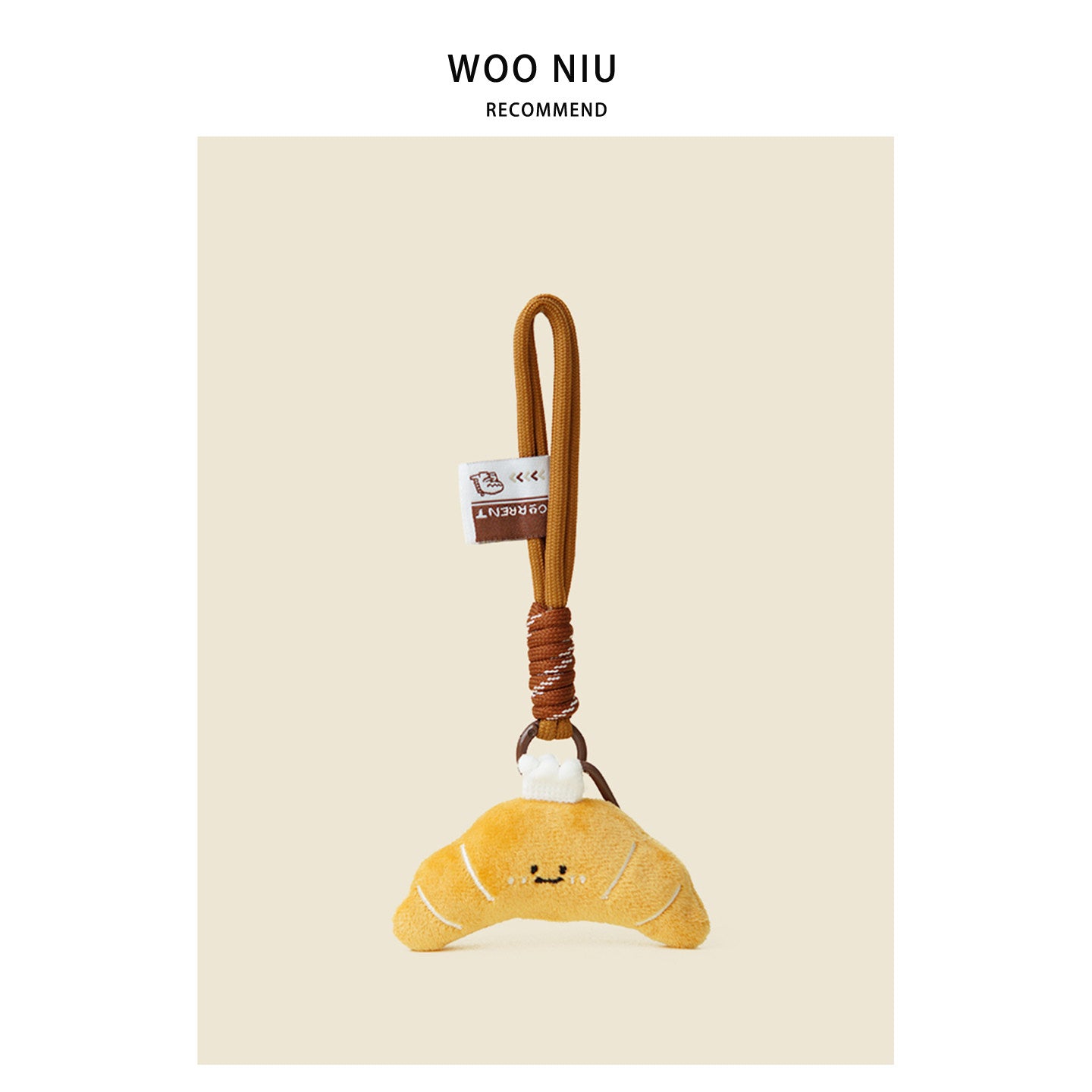 WOONIU Kawaii Plush Donut Charm - wooniu Plush Charm - cute bag charm plush keychain for backpack