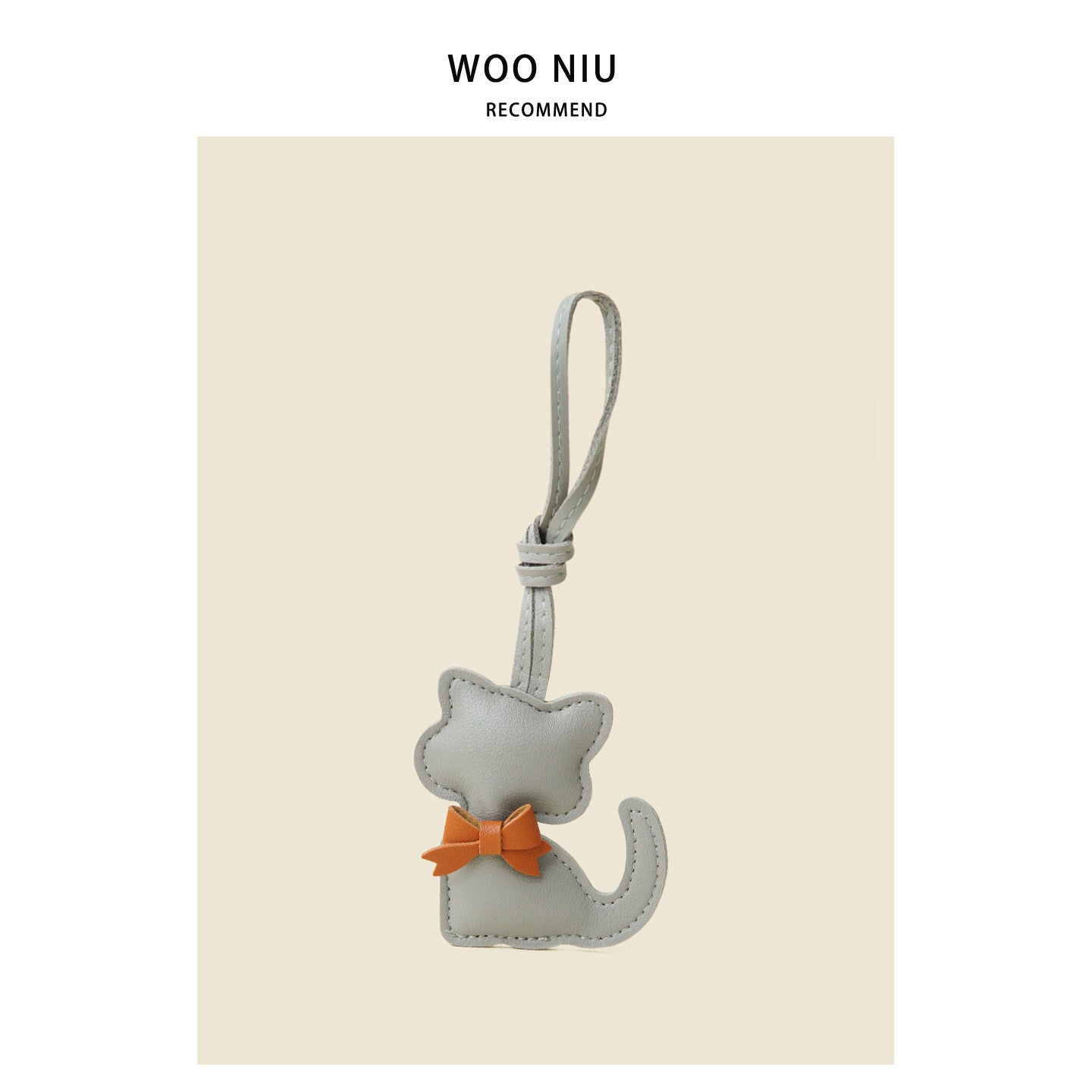 Bow Knot Kitty Leather Strap Pendant image 11