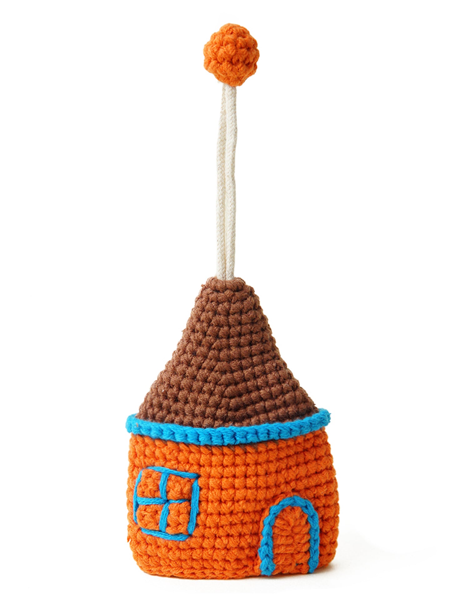 WOONIU Crochet House Key Case - wooniu Bag Charm - cute bag charm plush keychain for backpack and purse