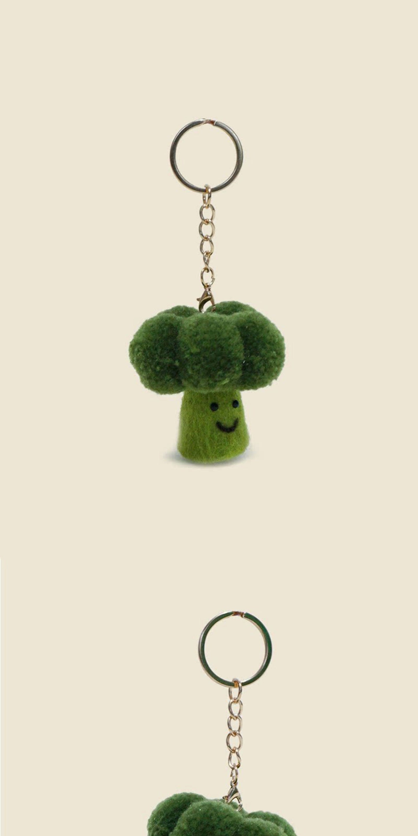 WOONIU Creative Broccoli Charm, Fresh Green Niche Doll Keychain For Women, Exquisite And High End Bag Accessory, Trendy - whimsical bag accessory
