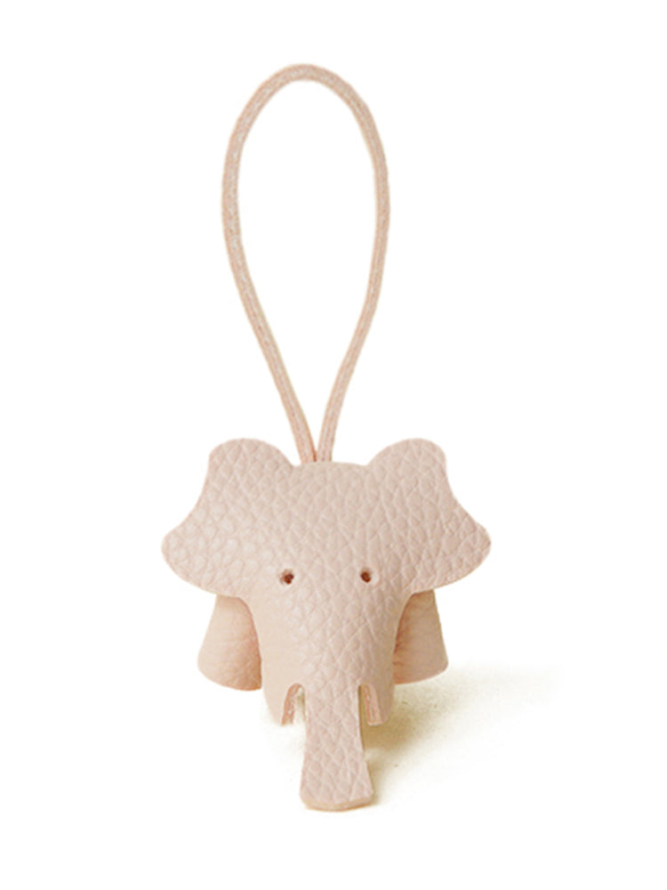 WOONIU Creative Leather Elephant Mini Charm - cute plush bag charm