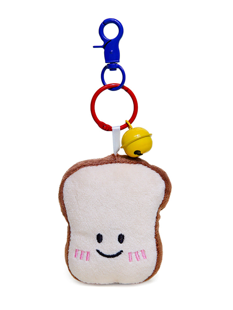 WOONIU Toast Bread Pendant, Fun Plush Toy, Cute Croissant Bag Charm, Couple's Keychain, Trendy - cute plush bag charm