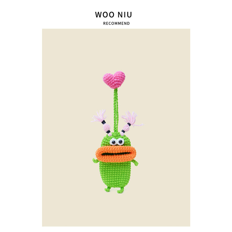 WOONIU Sausage Lips Pull Out Key Case - wooniu Bag Charm - cute bag charm plush keychain for backpack and purse