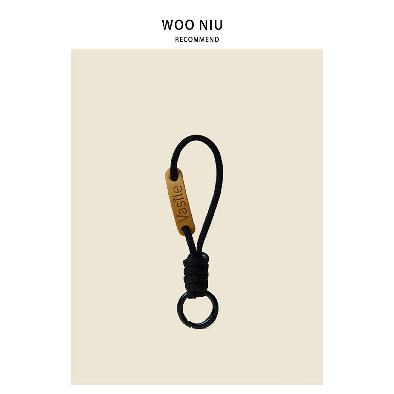 WOONIU Leather Pacifier Charm Strap - wooniu Leather Charm - cute bag charm plush keychain for backpack and purse