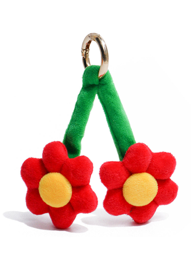 WOONIU Original Fresh Flower Plush Charm - wooniu Plush Charm - cute bag charm plush keychain for backpack and purse