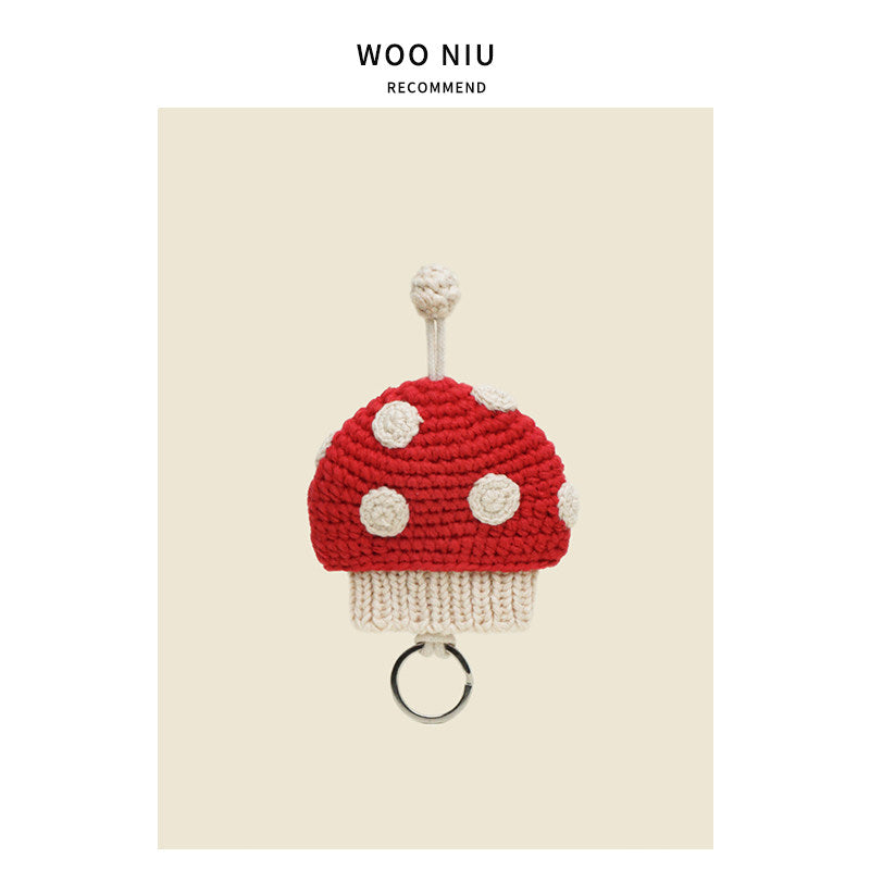WOONIU Crochet Protective Key Case - wooniu Bag Charm - cute bag charm plush keychain for backpack and purse