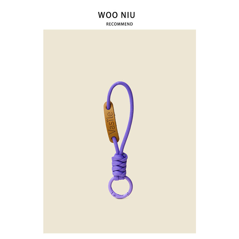 WOONIU Leather Pacifier Charm Strap - wooniu Leather Charm - cute bag charm plush keychain for backpack and purse