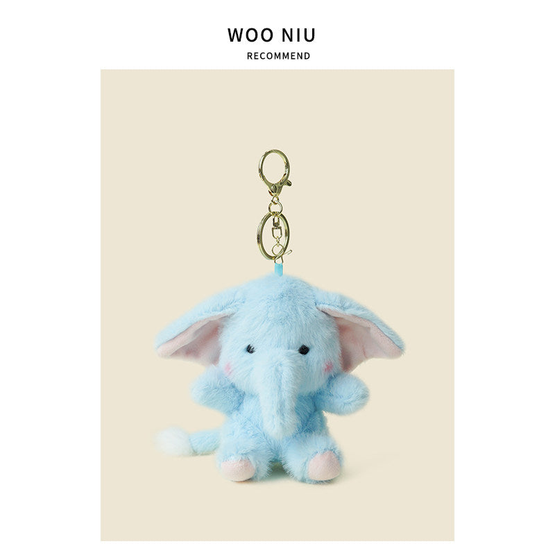 WOONIU Scented Little Elephant Plush - wooniu Plush Charm - cute bag charm plush keychain for backpack and purse
