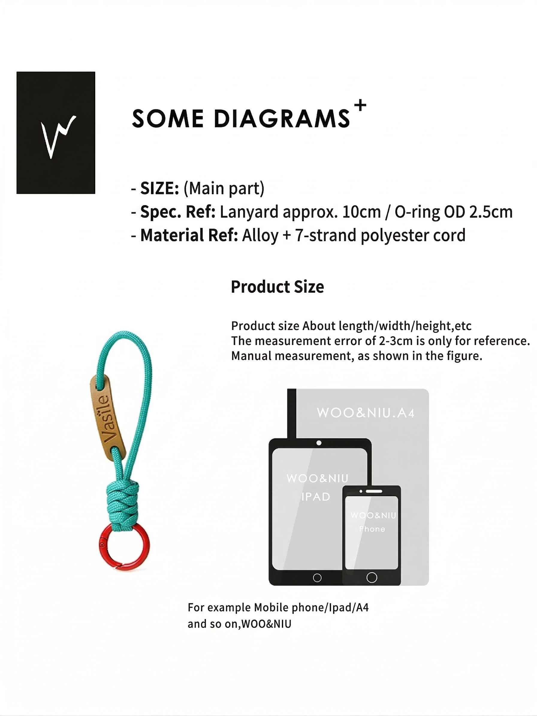 WOONIU Leather Pacifier Charm Strap - wooniu Leather Charm - cute bag charm plush keychain for backpack