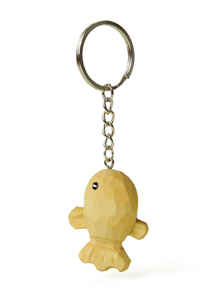 WOONIU Chubby Wooden Fish Bag Charm - wooniu Wood Charm - cute bag charm plush keychain for backpack and purse