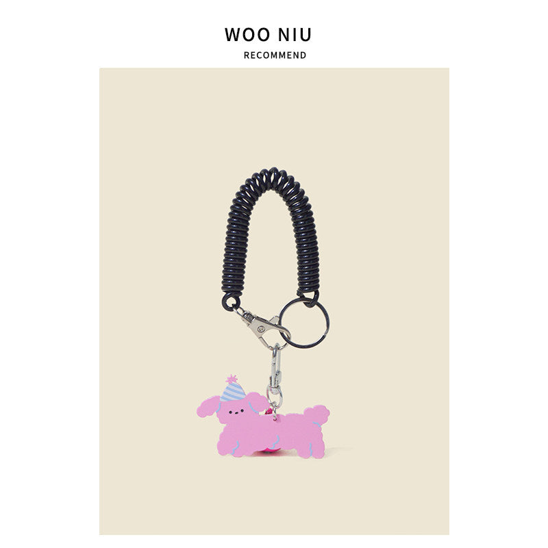 WOONIU Creative Acrylic Puppy Bag Charm - whimsical bag accessory