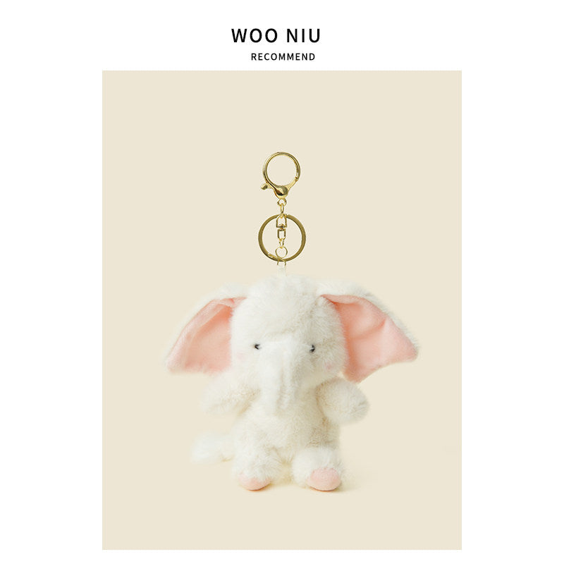 WOONIU Scented Little Elephant Plush - wooniu Plush Charm - cute bag charm plush keychain for backpack and purse
