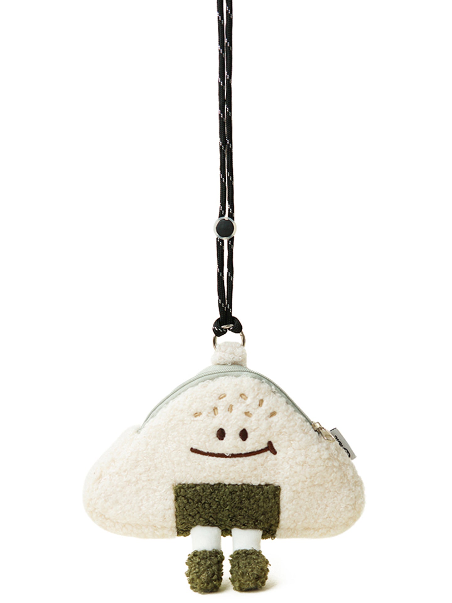 WOONIU Puffy Onigiri Neck Pouch Charm - wooniu Bag Charm - cute bag charm plush keychain for backpack and purse