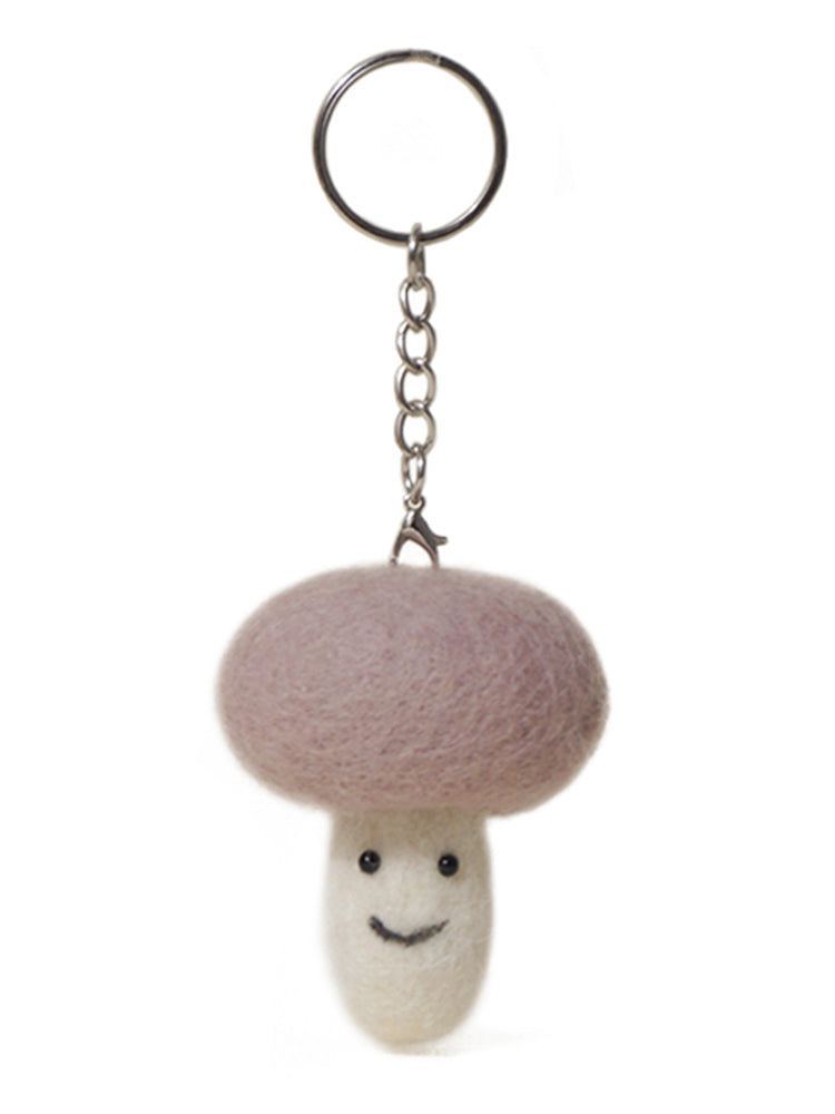 WOONIU Creative Wool Felt Mushroom Charm - cute plush bag charm