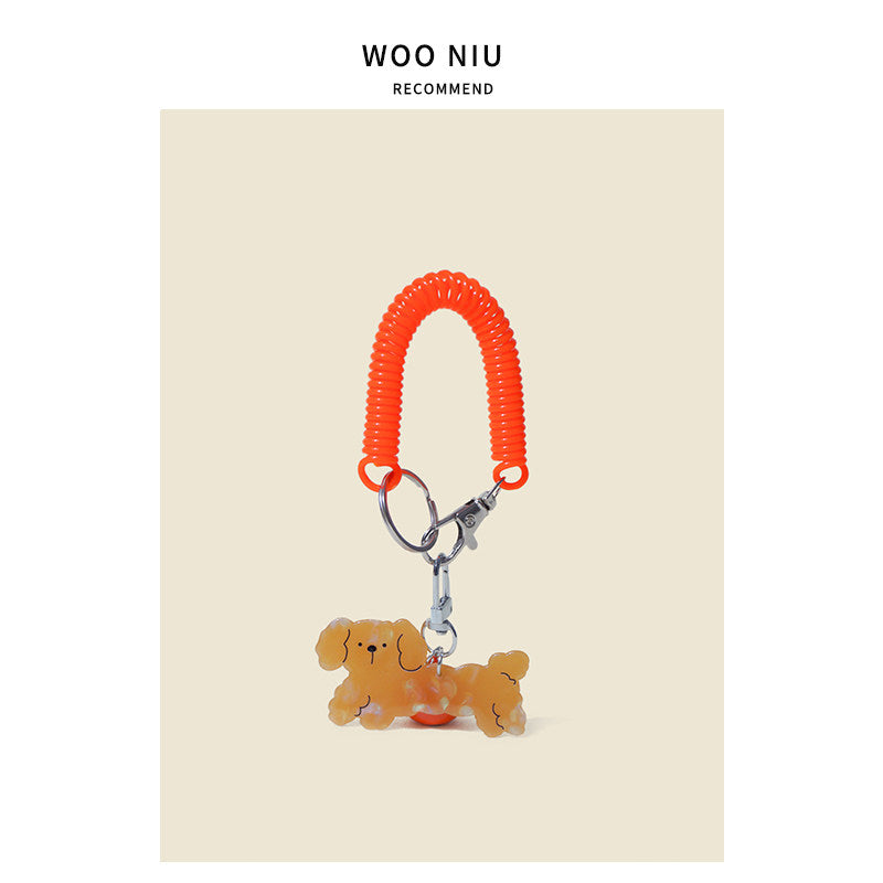 WOONIU Creative Acrylic Puppy Bag Charm - giftable hanging charm