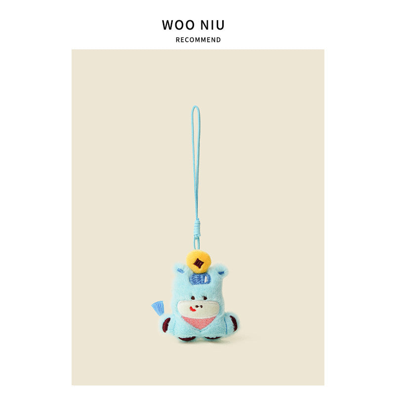 WOONIU Instantly Rich Cute Plush Bag Pendant For Girls, Zodiac Horse Doll, Backpack Decoration, Keychain - cute plush bag charm