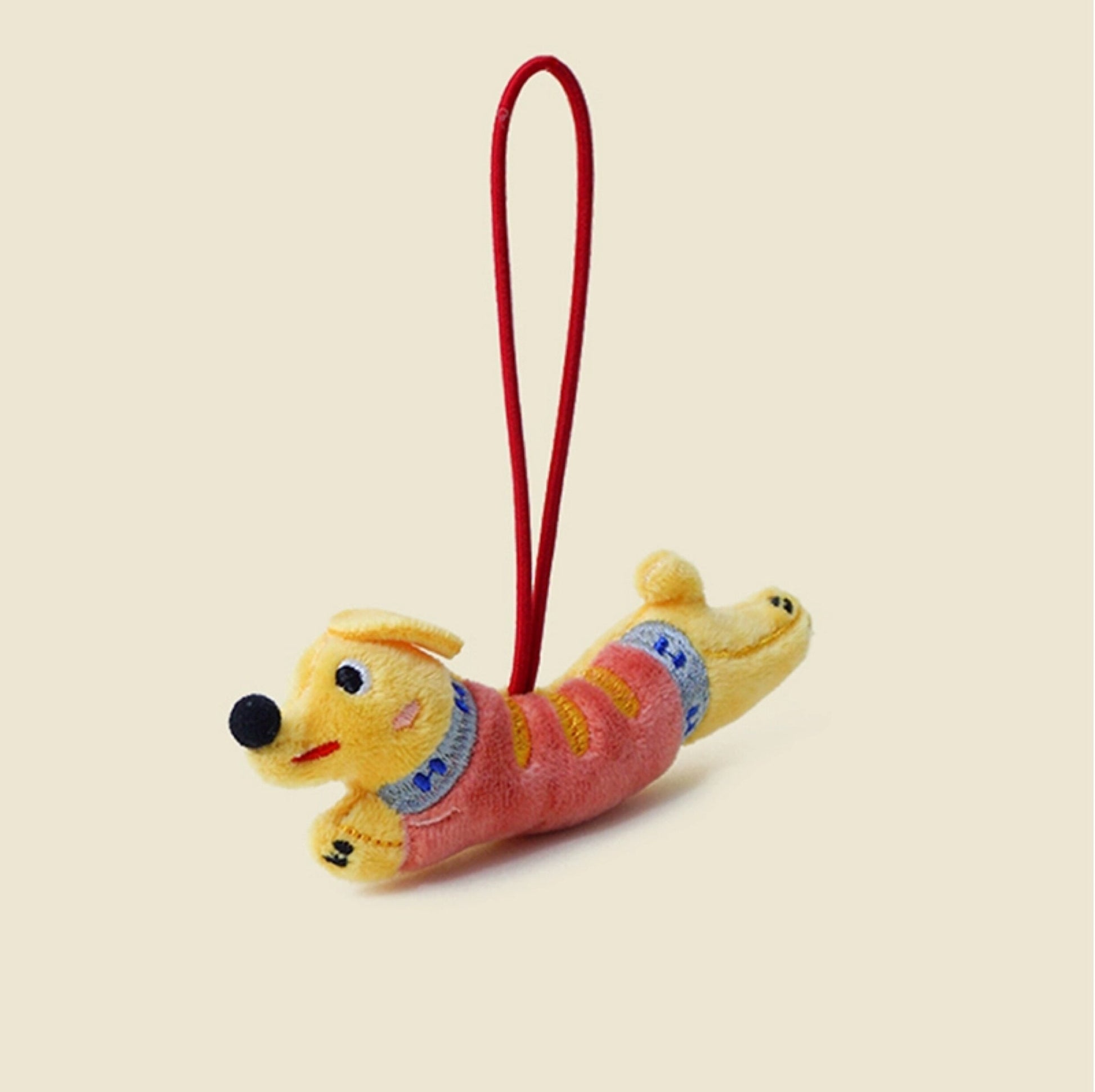 WOONIU Dachshund Puppy Plush Toy Bag Pendant Handmade Cartoon High-end Keychain Couple's Decoration2024New - whimsical bag accessory