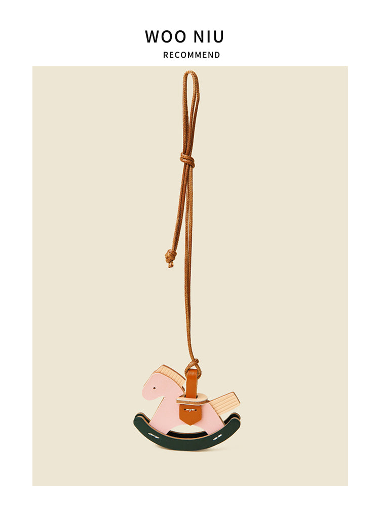 Vintage Rocking Horse Bag Pendant cute vintage bag charm front view
