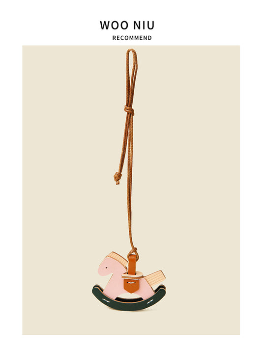 Vintage Rocking Horse Bag Pendant cute vintage bag charm front view
