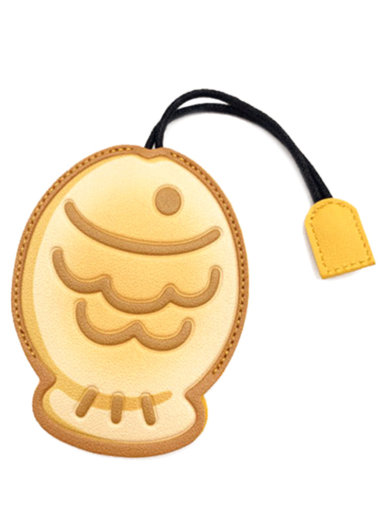 WOONIU Pull Out Leather Key Case Charm - wooniu Leather Charm - cute bag charm plush keychain for backpack and purse