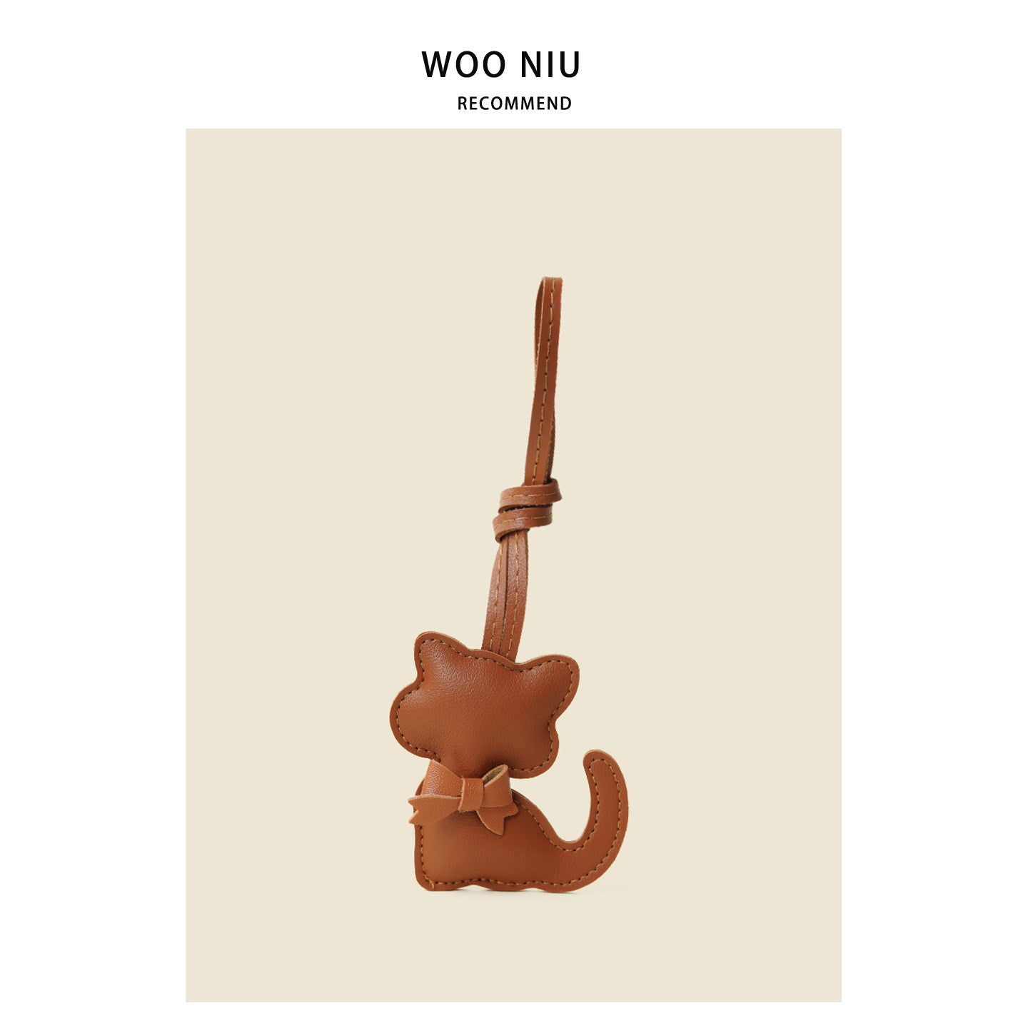 Bow Knot Kitty Leather Strap Pendant image 7