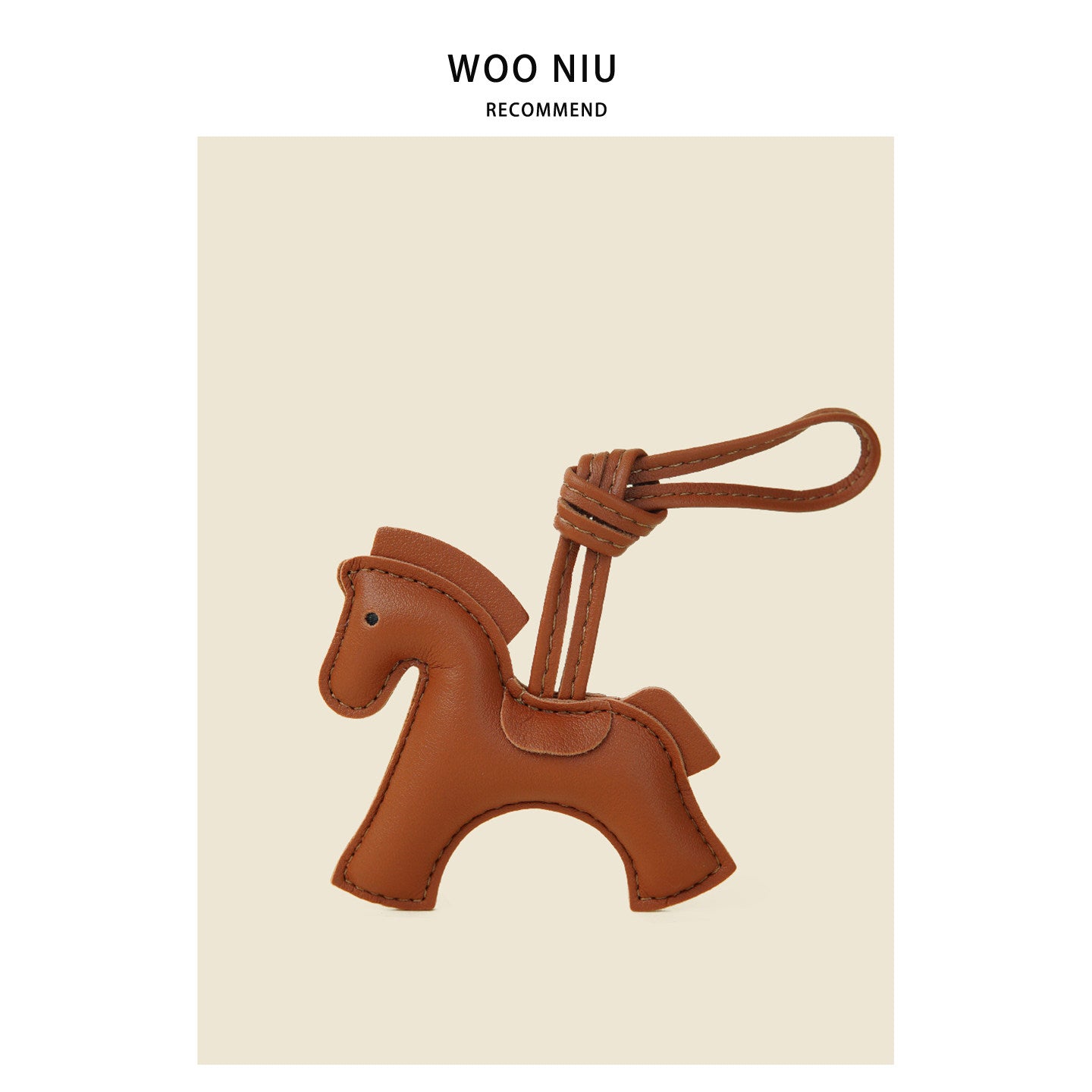 WOONIU Premium Puffy Pony Charm - wooniu Plush Charm - cute bag charm plush keychain for backpack and purse
